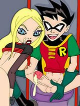 Teen Titans having sex on board while flying on vacation